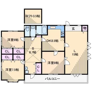 シュガーハウス元住吉【2階】の間取り