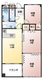 リッツサントノーレ【5階】の間取り