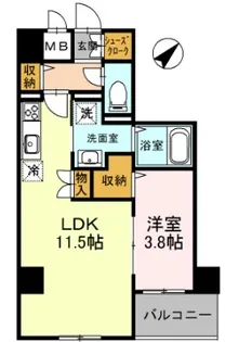 大阪府大阪市西区千代崎1【マンション】の間取り