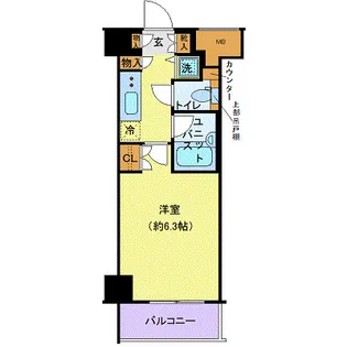 パレステュディオ南麻布【8階】の間取り