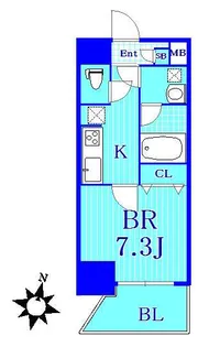 ウェルカーサ横浜中央【2階】の間取り