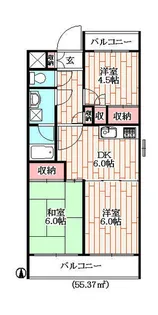 グリーンヒルズ【3階】の間取り