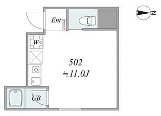 アイリス東大前【5階】の間取り