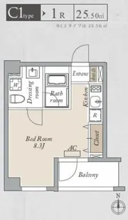 プライマル両国EAST【2階】の間取り