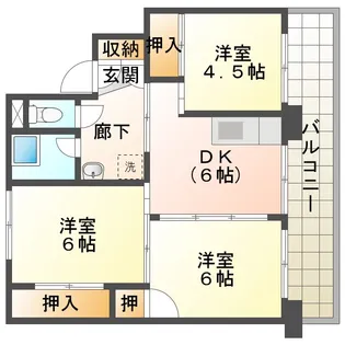 ビレッジハウス千丁3号棟【3階】の間取り