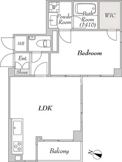 ミリアレジデンス高輪【2階】の間取り