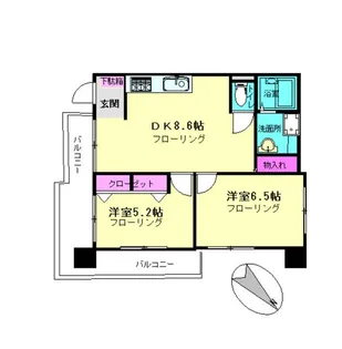 東京都品川区西五反田3【マンション】の間取り