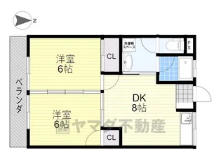 くらしまマンション2【2階】の間取り