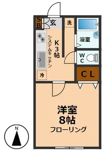 フィオーレハウス【1階】の間取り