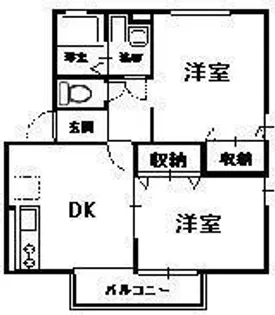 リビングタウン鶴岡G棟【1階】の間取り
