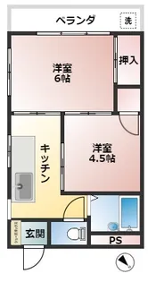 吉田コーポ【1階】の間取り