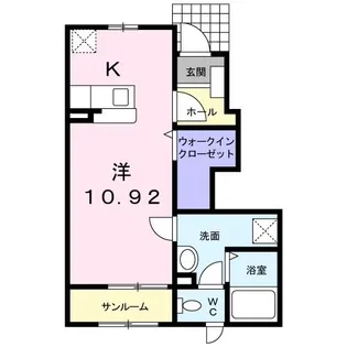 ボヌール・ワン【1階】の間取り
