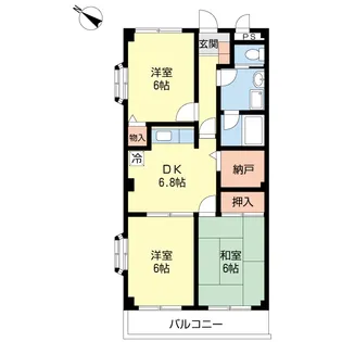 パークサイドハイツ【3階】の間取り