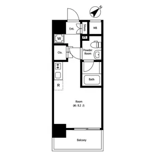 RELUXIA横濱反町【5階】の間取り