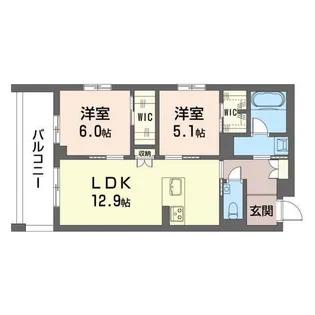 コン・フィオーレ【3階】の間取り