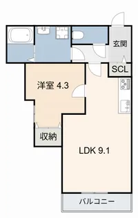 Success One【1階】の間取り