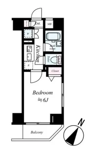 パークウェル川崎【6階】の間取り