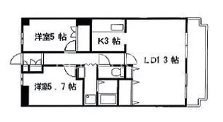 朝日プラザシティ八尾南1番館【10階】の間取り