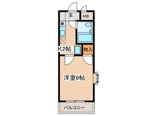 カナレハイツ【2階】の間取り