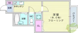 ART弥生町ヒルズ【1階】の間取り