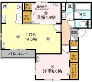 スペチアーレ中宮【2階】の間取り