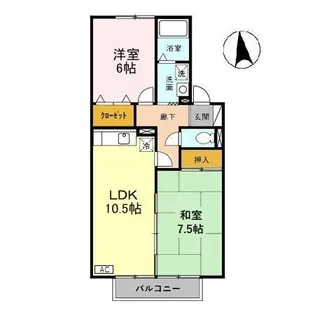 ノースリバーJ【2階】の間取り