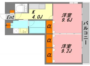 アンフィニ河原町【9階】の間取り