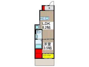 スカイティーナ【1階】の間取り