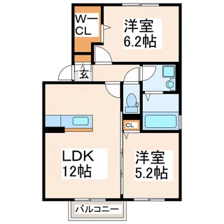 グランドソレイユ光の森A・B・C【2階】の間取り