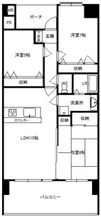 サーパス若宮【1階】の間取り