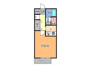 陽だまりハイツ2000B【2階】の間取り