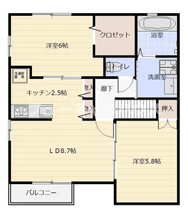 サクシードAB【2階】の間取り