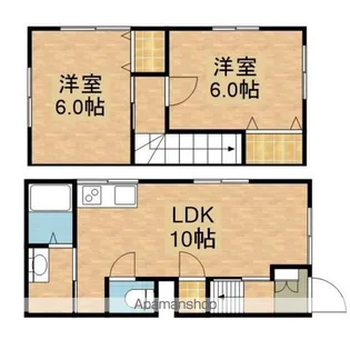 ハイツ黄金B棟【1階】の間取り