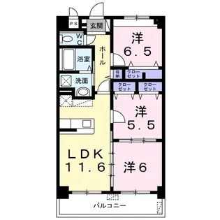 サン スマイル【2階】の間取り