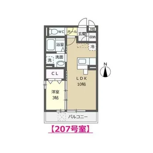 パークハイム西都【2階】の間取り