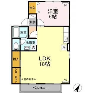 ロイヤルパレスB【2階】の間取り