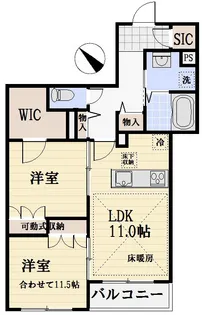 Laule’a Court(ラウレア コート)【1階】の間取り