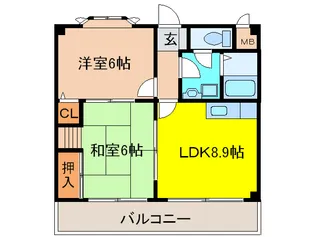 ハイシャトーエクメーネ【3階】の間取り