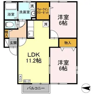 ウィルモアK【1階】の間取り