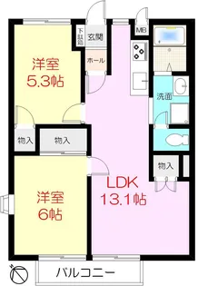 白池東ハイツ【2階】の間取り