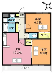 ルネス・ソレイユ【1階】の間取り