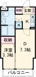 ゴールドライフマンション宇都宮【5階】の間取り
