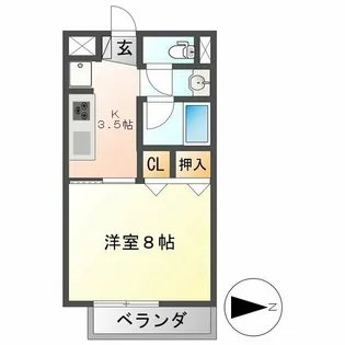 コーポラス沢上【1階】の間取り