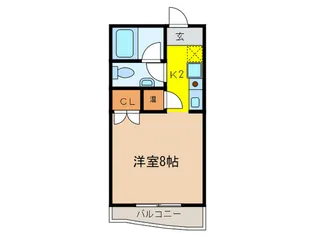 ベルシェ西ノ内【3階】の間取り