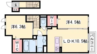 ピアチェ鈴蘭【2階】の間取り