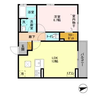 アウラ西船【1階】の間取り