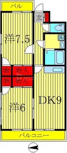 パークサイド中川【4階】の間取り