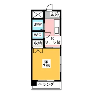 コーポラスヤマダ【2階】の間取り