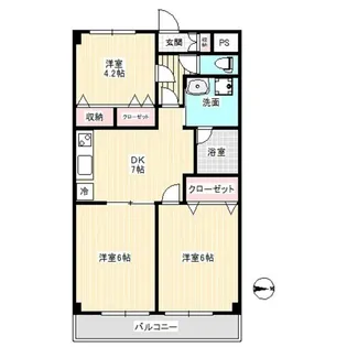 エクセルコート壱番館【3階】の間取り