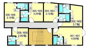 アパーテル南石堂J棟【2階】の間取り